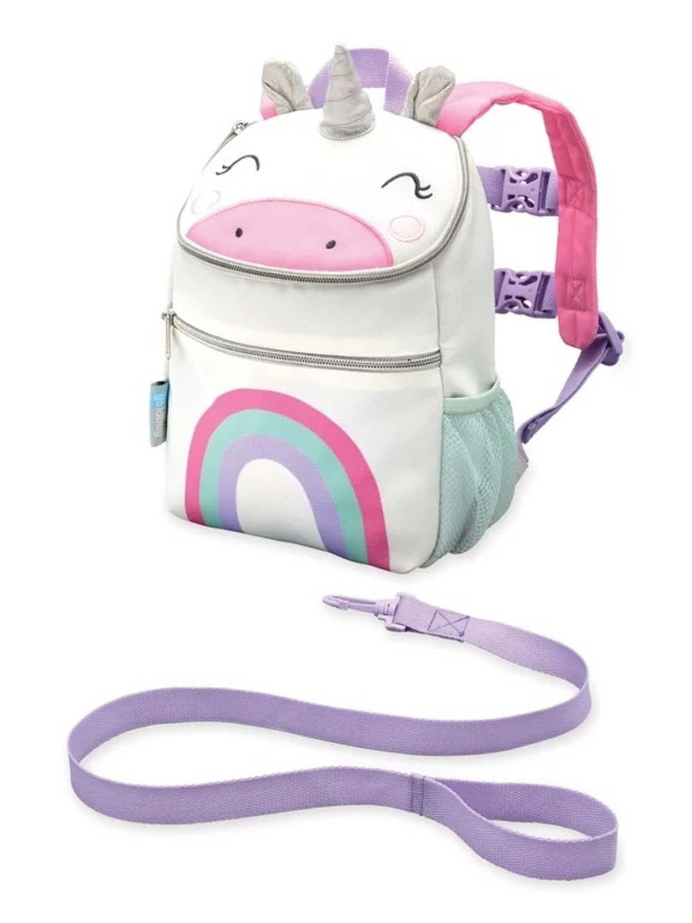 Goldbug Unicorn Toddler Backpack with Safety Harness & Parent Strap Rainbow